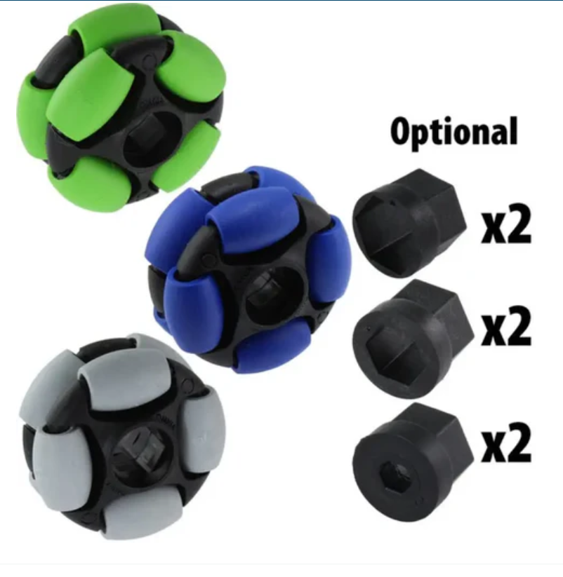 AndyMark Dualie 옴니 휠 2" 5mm 육각 회색