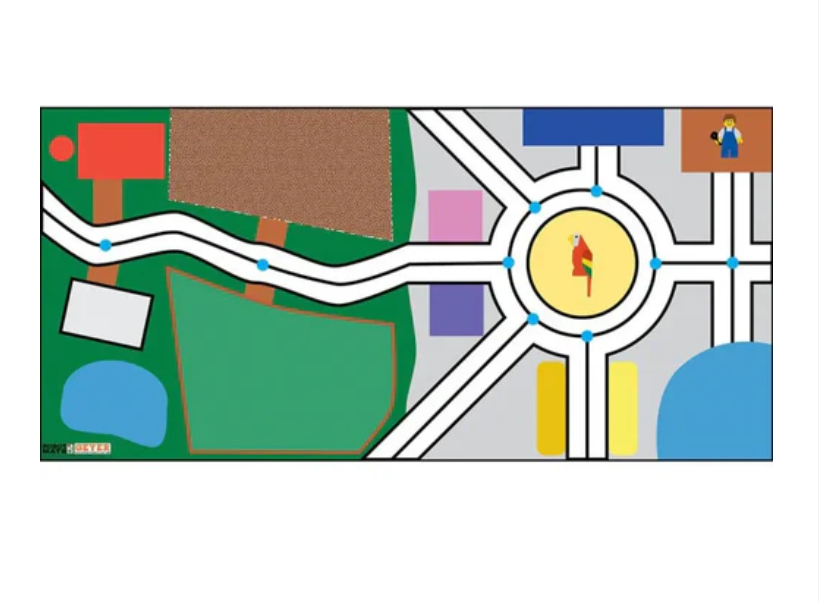 로봇공학 챌린지 컨트리 시티 매트(FLL 사이즈)