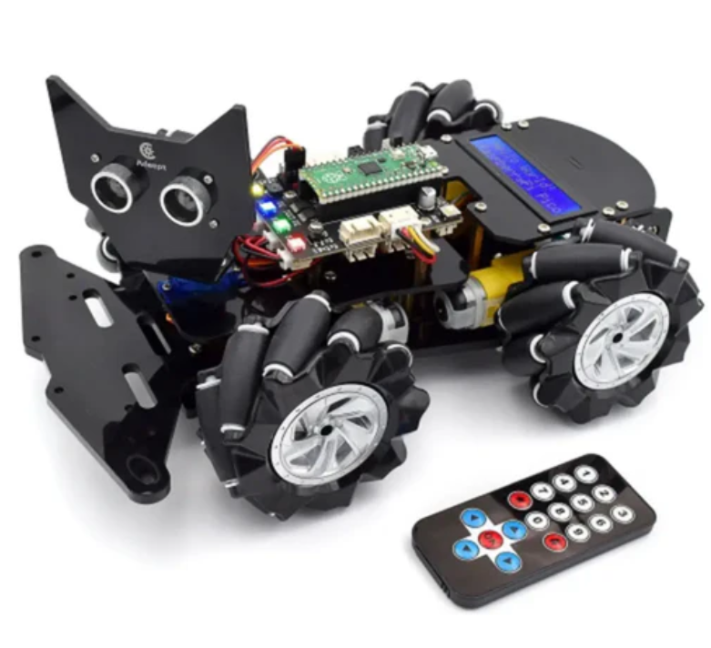 LCD1602가 장착된 Raspberry Pi Pico용 Adeept 4WD RC 메카넘 로봇 차량용 키트