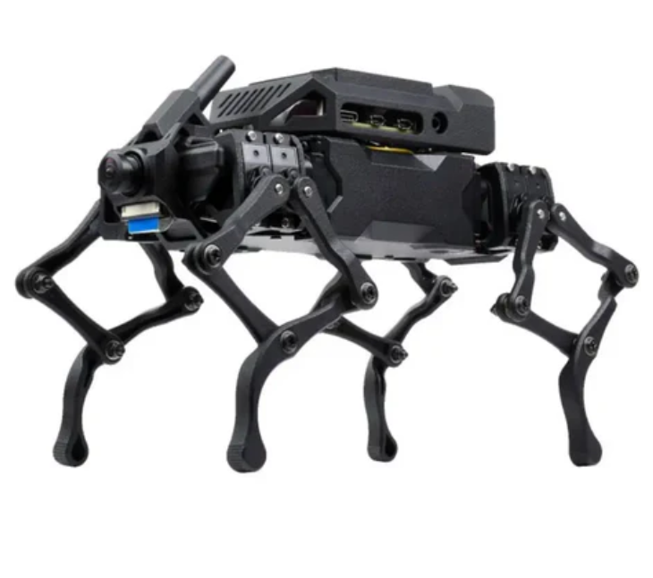 안면 인식 기능이 있는 ESP32 및 PI4B용 WAVEGO 12-DOF 생체 공학 개 로봇(미국 플러그)