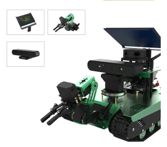 Jetson NANO 4GB용 Yahboom Transbot ROS AI 로봇, 깊이 카메라, 레이더, 로봇 팔 및 7인치 터치 스크린(Jetson NANO SUB 보드 없음)