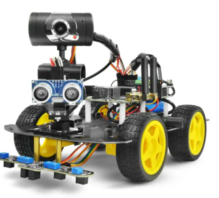 XiaoR GEEK Arduino UNO R3 6채널 적외선 센서 비디오 무선 원격 제어 프로그래밍 가능한 스마트 로봇 자동차