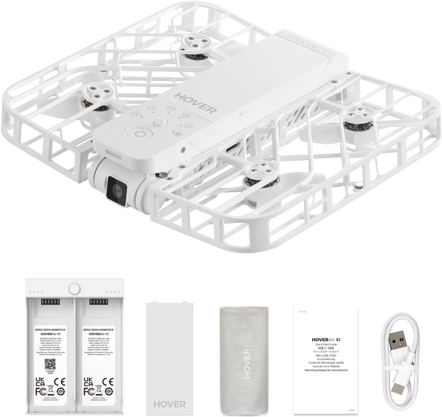 카메라가 장착된 X1 드론, 125g 접이식 자체 비행 드론, HDR 비디오 캡처가 가능한 미니 드론, 팜 이륙, 스마트 비행 경로, 핸즈프리 제어 화이트(콤보)