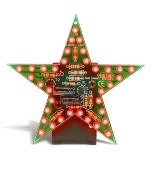 깜박이는 빨간색 LED 스타 솔더링 키트