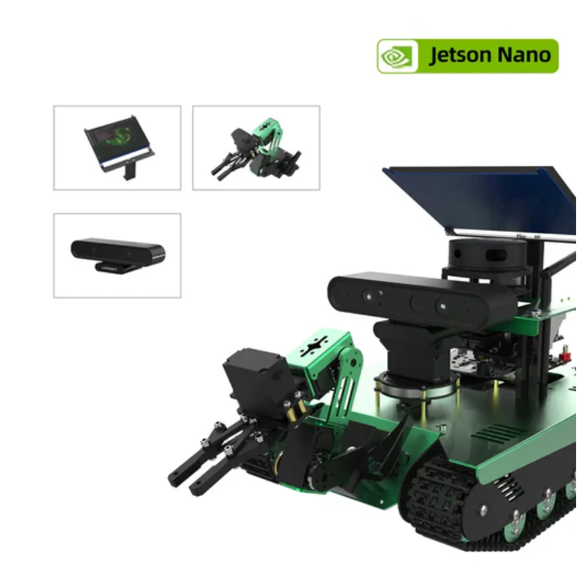 심도 카메라, 레이더, 로봇 팔 및 7인치 터치스크린을 갖춘 Jetson NANO 4GB용 Yahboom Transbot ROS AI 로봇(Jetson NANO SUB 보드는 포함되지 않음)