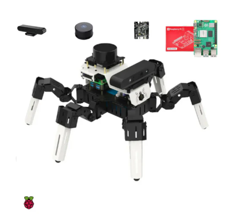 Raspberry Pi 5 및 NVIDIA Jetson NANO용 18DOF Muto RS Hexapod ROS2 로봇(Pi 버전에는 Raspberry Pi 5 8GB 보드가 함께 제공됨)