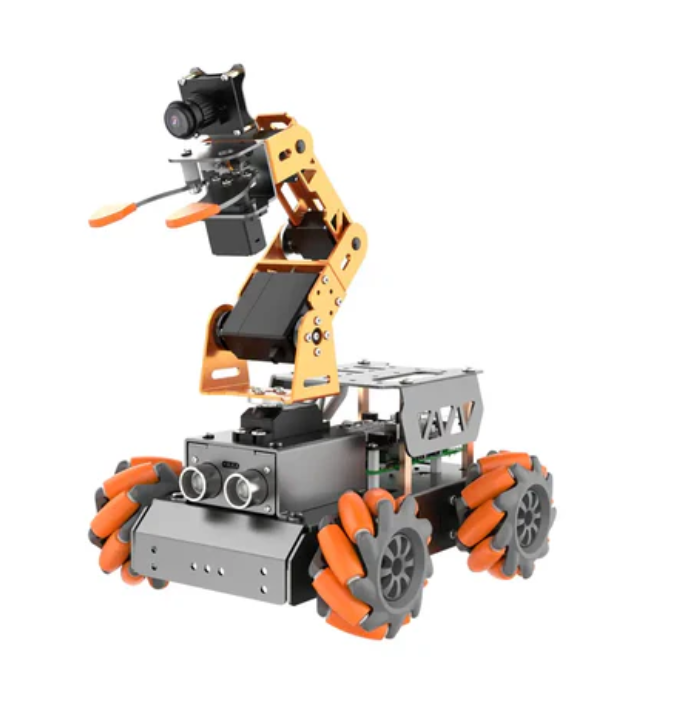 Hiwonder MasterPi AI 비전 로봇 암(Raspberry Pi 5 오픈 소스 로봇 자동차로 구동되는 메카넘 휠 자동차 포함)(Raspberry Pi 5는 포함되지 않음)