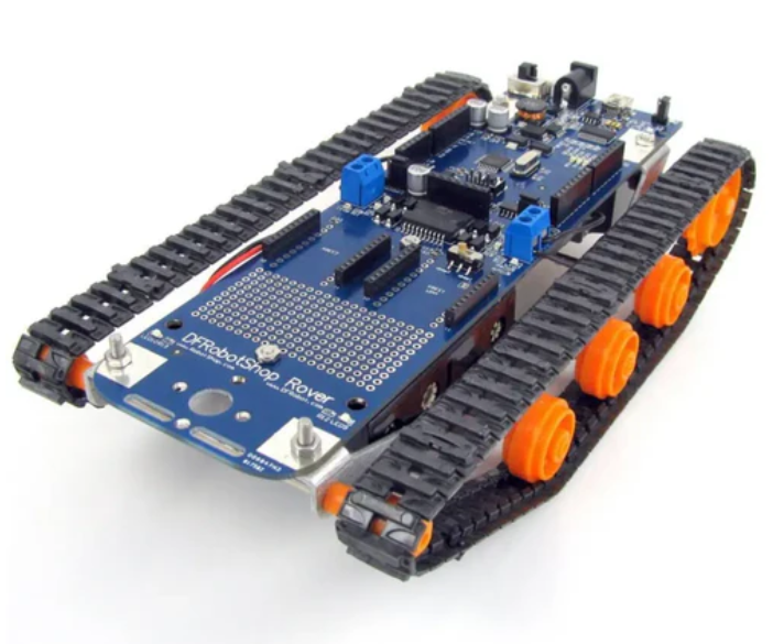 DFRobotShop Rover V 2-Arduino 호환 캐터필러 로봇(베이스 키트)